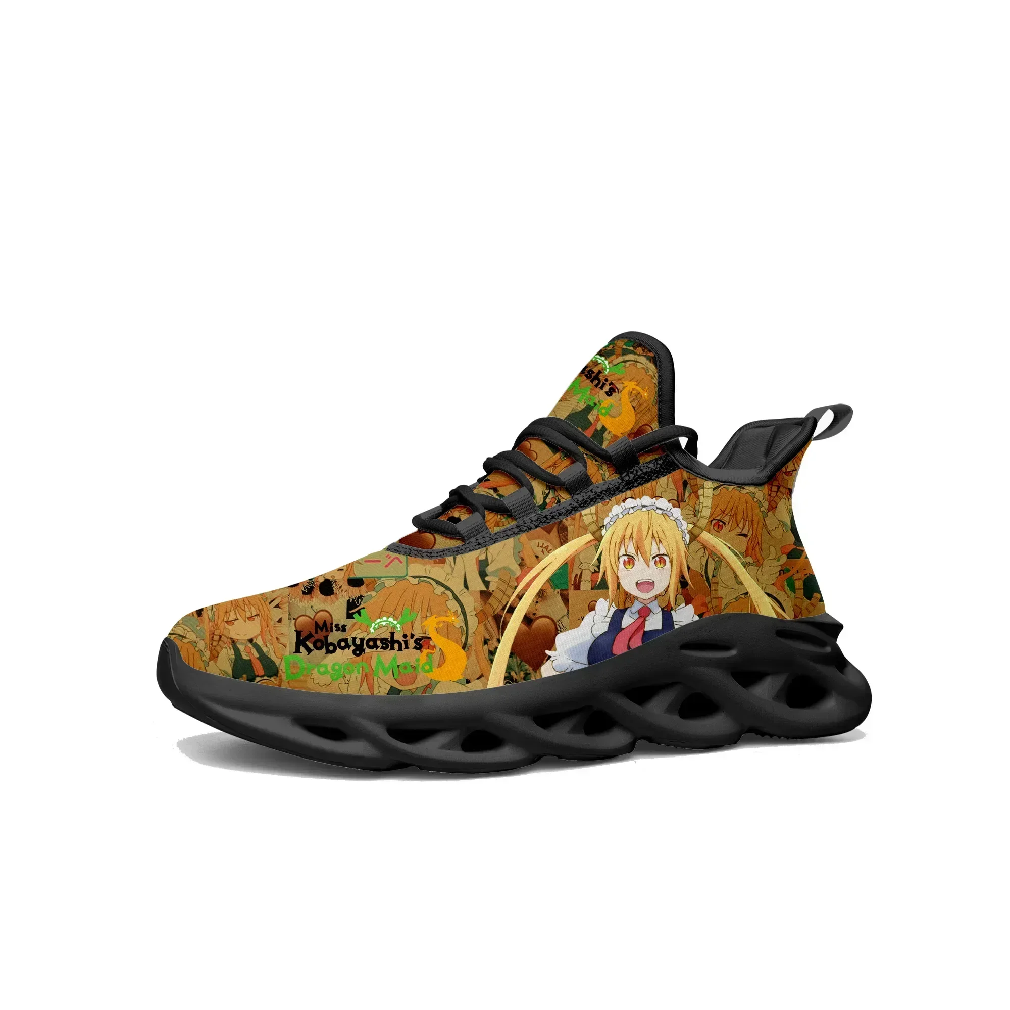 

Кроссовки Miss Kobayashi Dragon Maid, мужские, женские, подростковые, спортивные, для бега, Tohru Kanna Kamui, на шнуровке, из сетчатого материала, на заказ