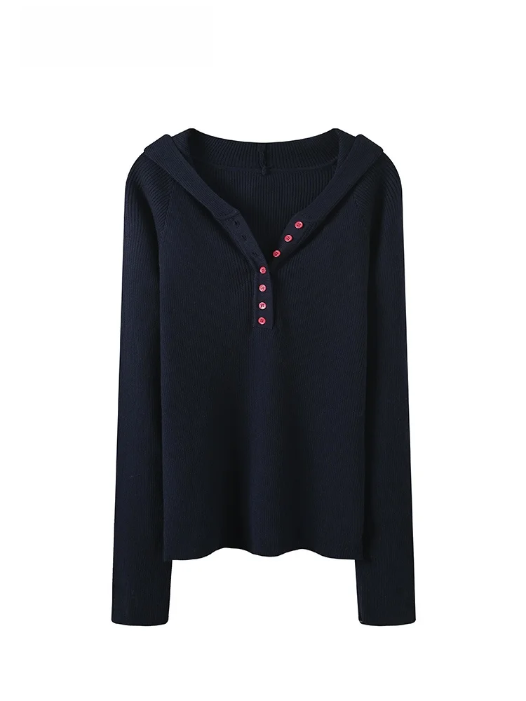 

plus Size Hooded Long Sleeve Knitwear Casual Spring New Style Women's Loose Fit Top for Plump Sister Comfortable Versatile Ou...