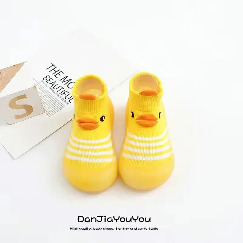 Sepatu berjalan sol lembut untuk bayi, sepatu jalan bayi, sepatu kaus kaki lantai, sepatu kaus kaki anak-anak, sepatu sol karet anti selip, kartun