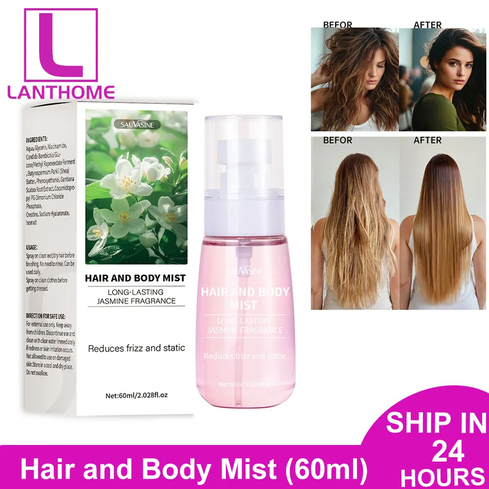 

60ml Jasmine Hair and Body Mist Plant Floral Scent Keep Fresh Attract Men Feminine Charm Dating Flirting Women Pheromone Perfume