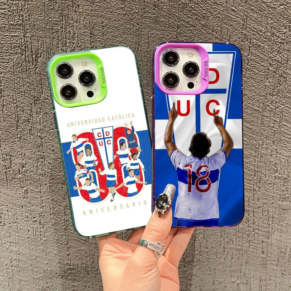 U-Universidad C-Catolica 1937  Phone Case For iPhone 17,16,15,14,13,12,11 Plus,Pro Max,XS,Purple Silver Phone case Funda Cover