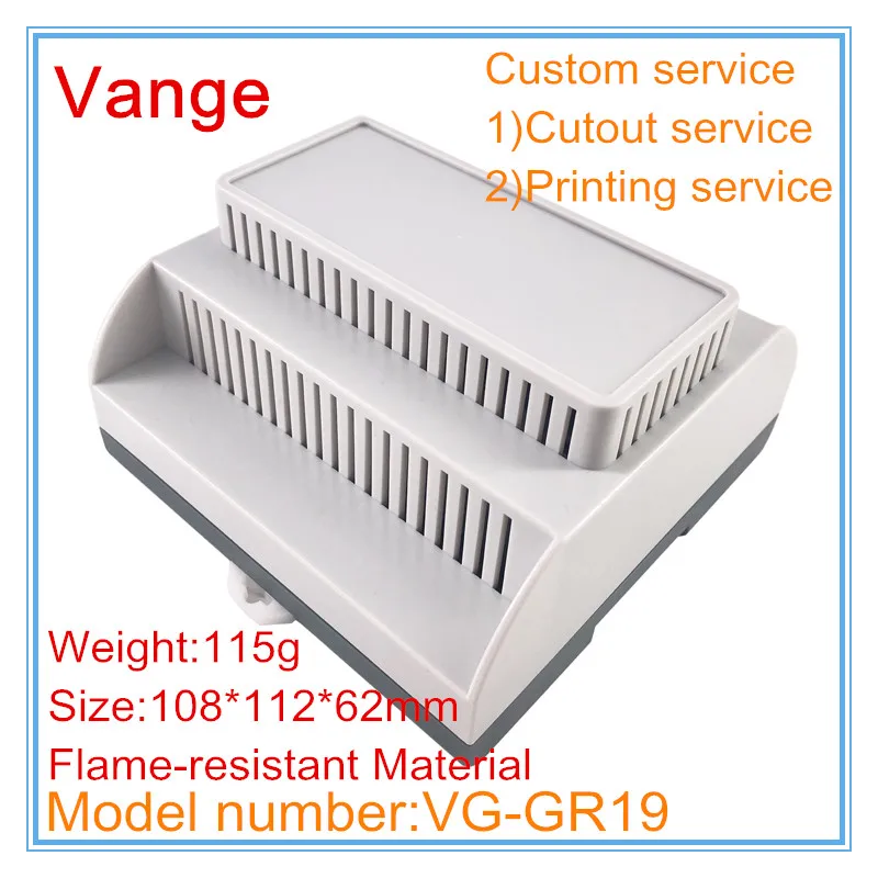 Vange PLC PCB project box 108*112*62mm fire resistant PC plastic instrument enclosure