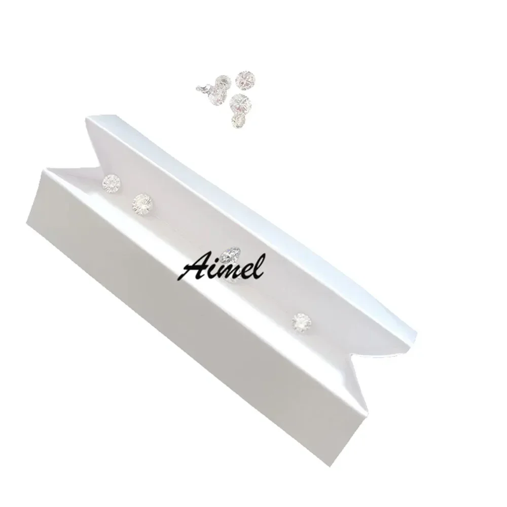 Diamond Grading Card Professional White Gemstone Zircon Color Grading Sorting Tray 5Pcs/lot Foldable Gemological Teaching tools