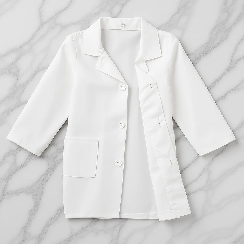 

White Lab Coat Long Sleeve Doctor Costume Experiment Dress Up School Play Uniform