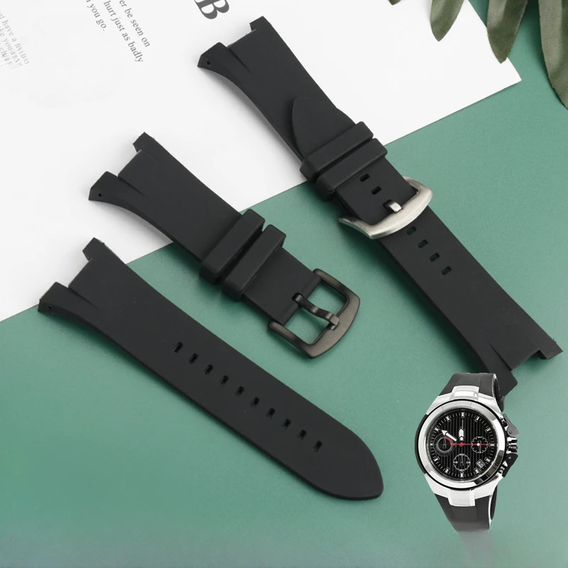 For Armani Concave Interface Ax1802/Ax1050/Ax1803 Series Waterproof High Quality Silicone Watch Strap Soft 31x14 Accessories