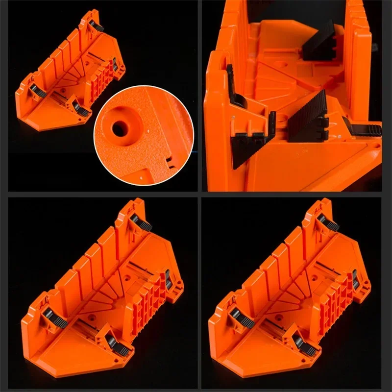 Wood Cutting Clamping Miter Box With Back Saw 90 Degree 45 Degree Multi-angle Jig Kit Woodworking DIY Tools ABS Saw Cabinet