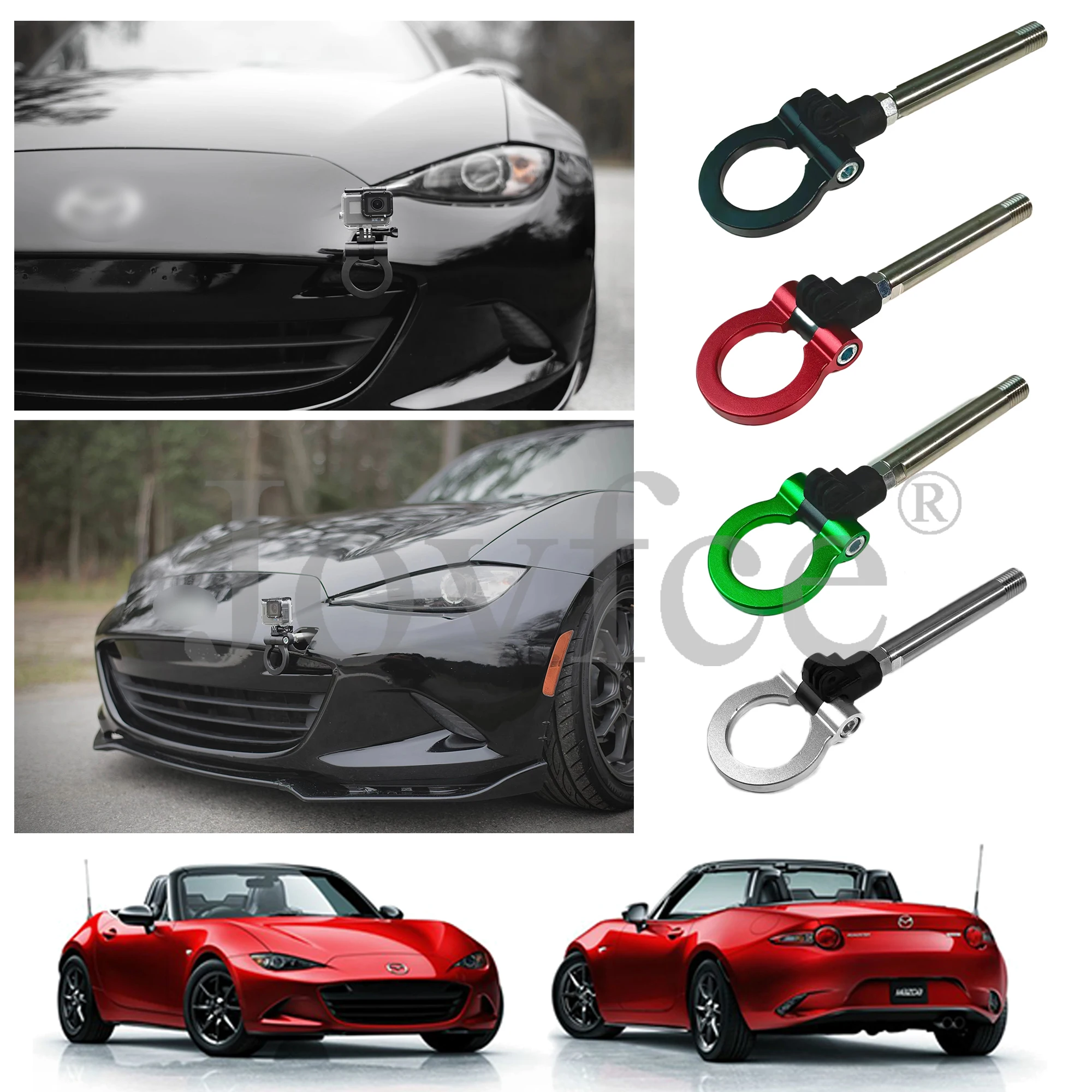 Action Camera Tow Hook Mount for Mazda MX-5 Miata NC ND RX-8, Racing Track Camera Bracket