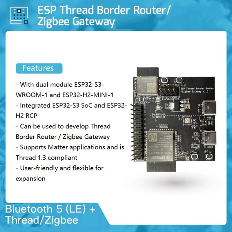 ESP Thread Border Router/Zigbee Gateway Development Board ESP32-H2 Series Thread/Zigbee/BLE