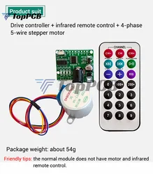 5V 4-Phase 28BYJ48 DC Gear Step Stepper Motor + ULN2003 Driver Board + IR Infrared Remote Control ULN2003 PIC MCU DIY