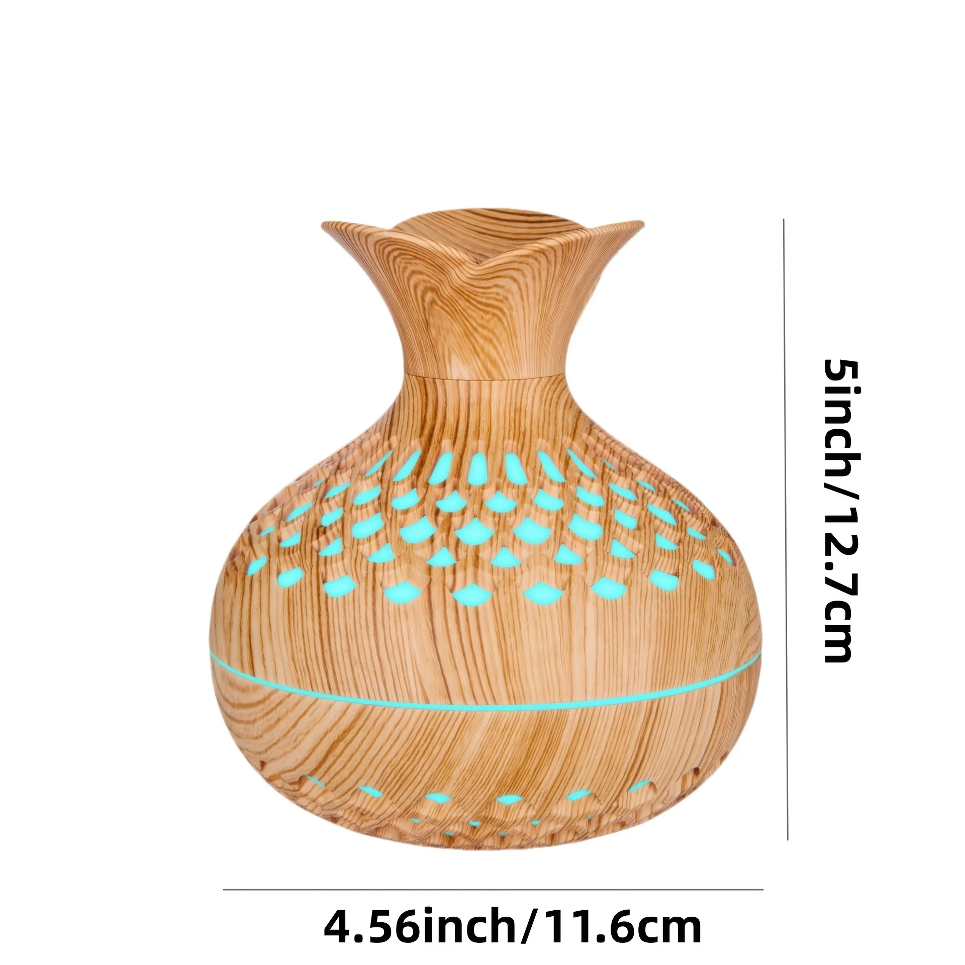 1pc Air Humidifier, 10.14oz USB Powered Aromatherapy Diffuser With Petal Hollow Shape Desktop Creative Three Leaf Flower Humidif