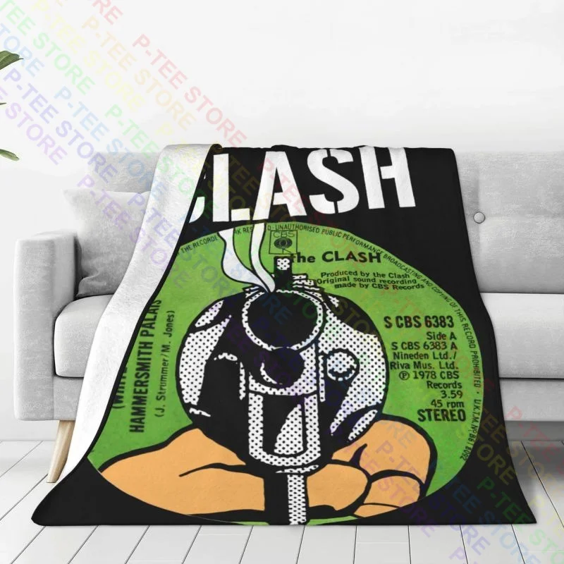 The Clash In Hammersmith Palais Record Cover Punk Blanket Home Raschel Ultra-Soft Bedding Throws Sleeping Sheets