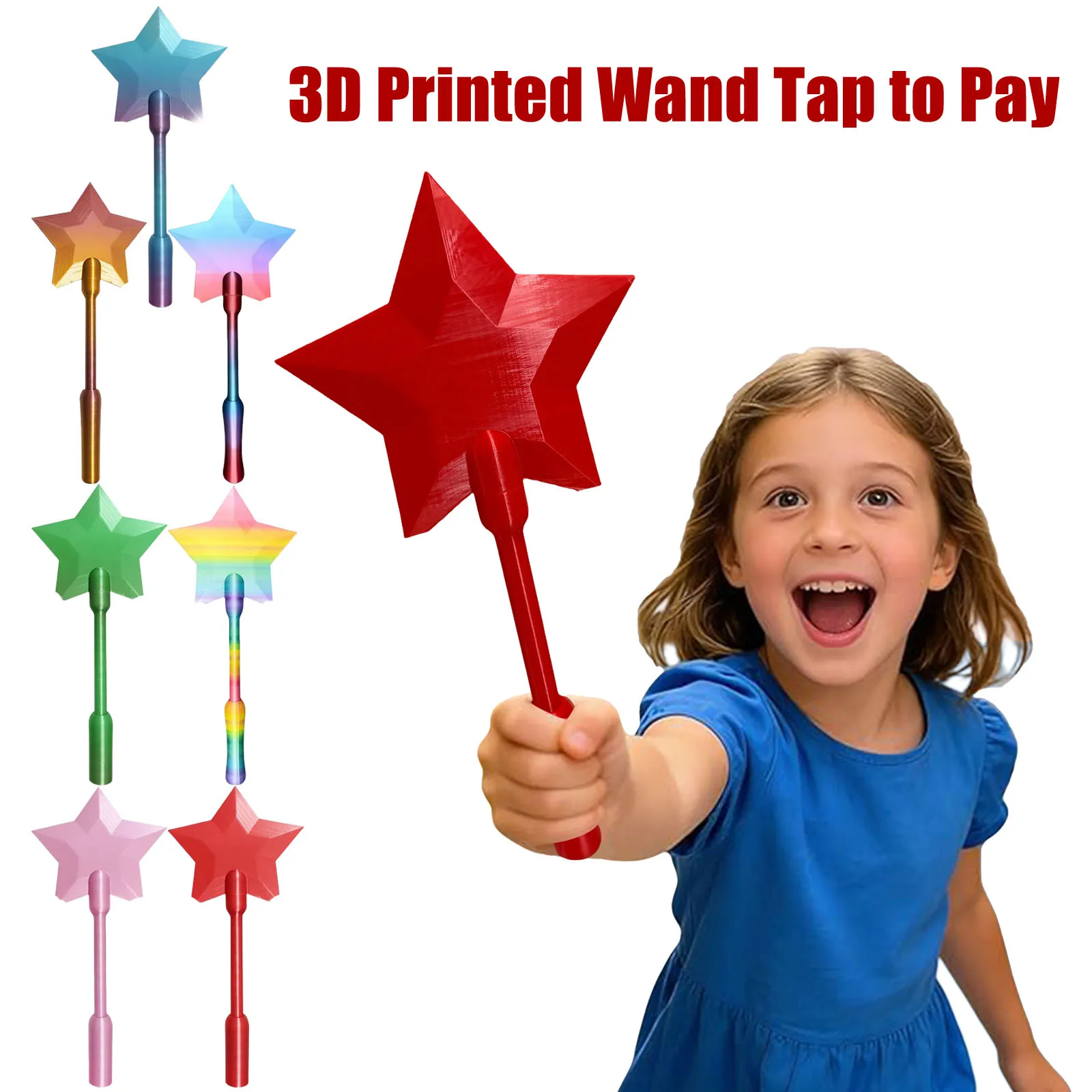 35cm/14in Tap To Pay Wand Tap-to-Pay Credit Card Wand Random Color Distribution for Kids Adults Friends Holiday Birthday Gifts