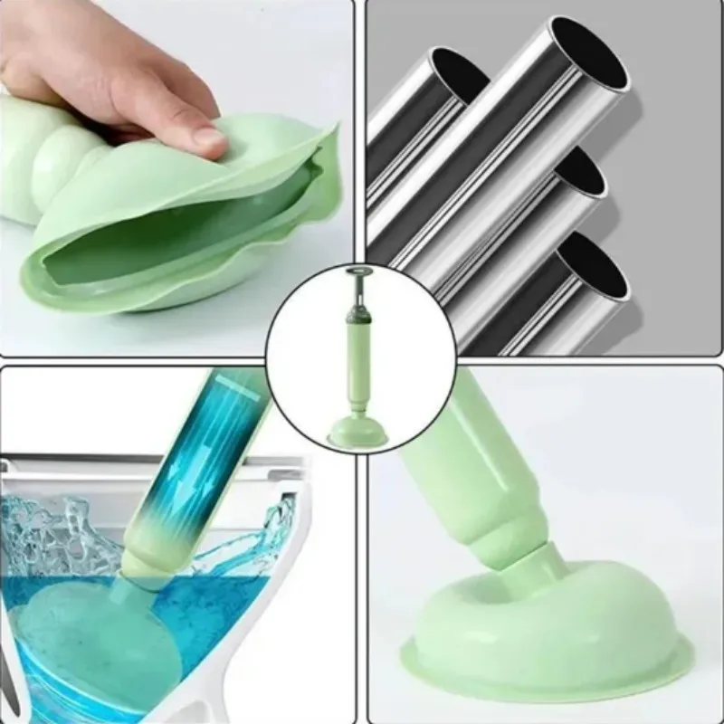 Multifunction Toilet Pipe Plunger Vacuum Suction Cups Multifunction High Pressure Pump Anti Clogging Bathroom Kitchen Sink