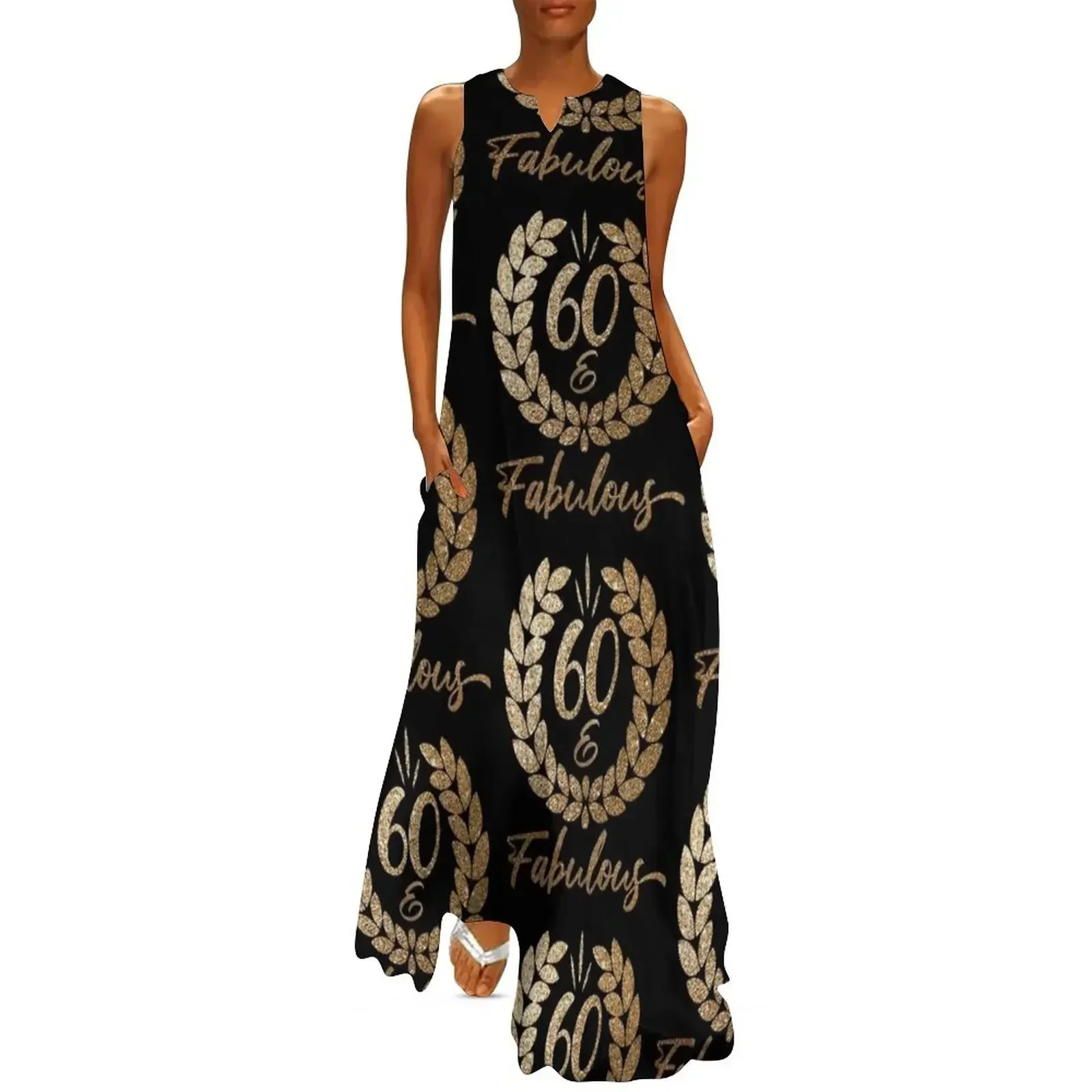 

60th happy birthday design Long Dress Dance dresses summer dress woman 2025 prom dress summer womens 2025