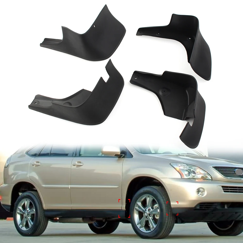 4Pcs Car Front Rear Mud Flaps Splash Guard Fenders For Lexus RX300 RX330 RX350 RX400H XU30 2004-2009