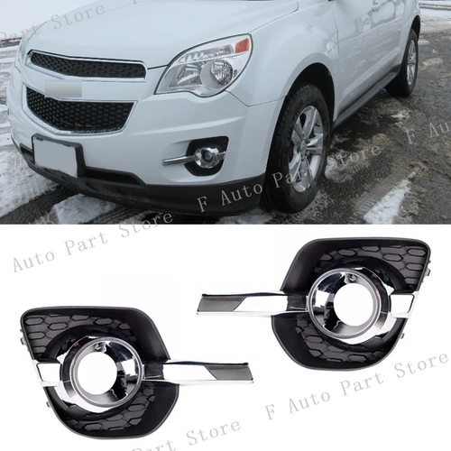 Imagen 1 del producto Faro antiniebla del parachoques delantero del coche, embellecedor de luz, marco de cubierta cromado, bisel, forma de lámpara para Chevrolet Equinox 2010 2011 2012 2013 2014 2015