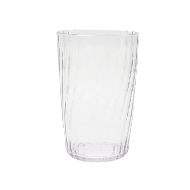 Mainstays 20-Ounce Acrylic Tall Embossed Swirl Tumbler, Clear