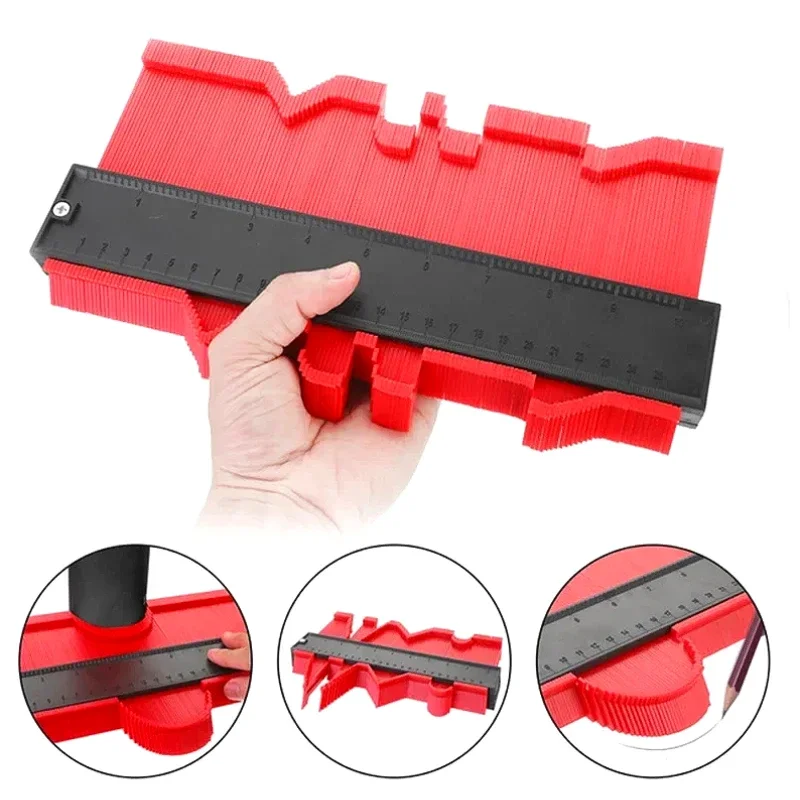 1Pcs Ruler Cutting Irregular Contour Gauge Woodworking Measuring Instrument Template Construction Profile Ruler