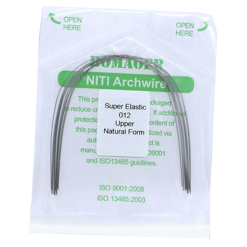 Dental Dentistry Orthodontic Arc Arches Wires Orthodontics Goods For Braces 10 Packs Round Super Elastic Niti Archwire Natural