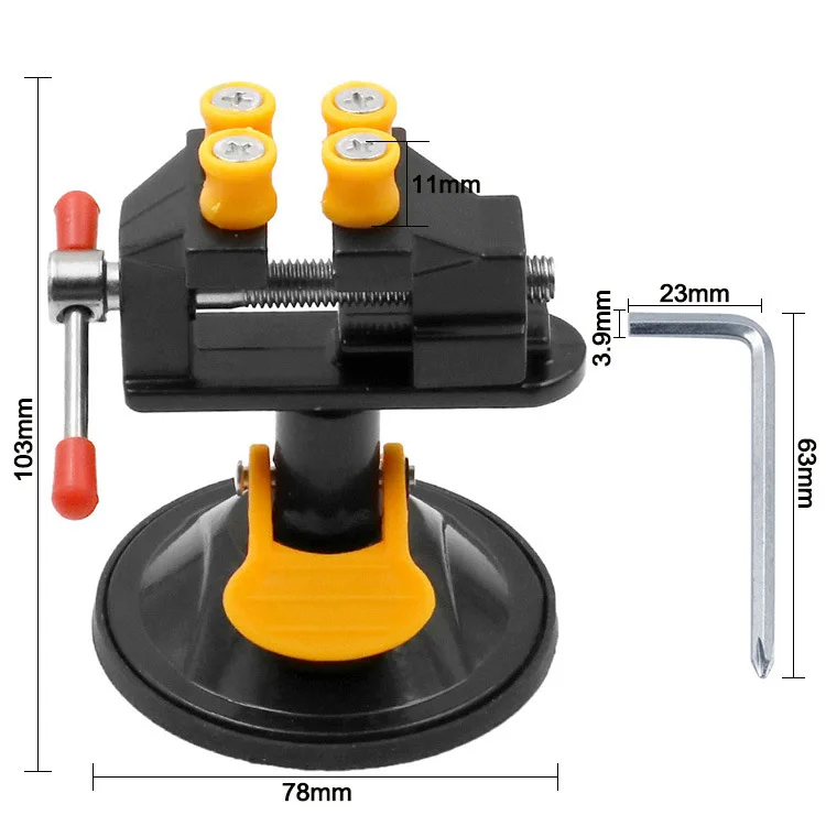 Universal suction cup vise Suction cup mini vise vise 360 degree rotatable small vise vise mini walnut pliers