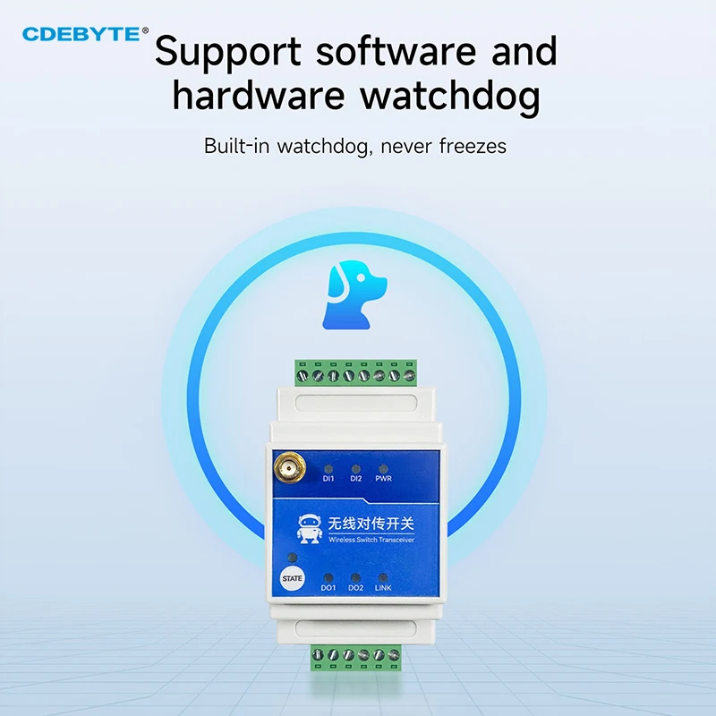 ناقل الحركة اللاسلكي عن بعد 433 ميجا هرتز التبديل 1/2/4/8-Way 5KM 10KM CDEBYTE E860-DTU سلسلة الصناعية الصف DC 8-28V