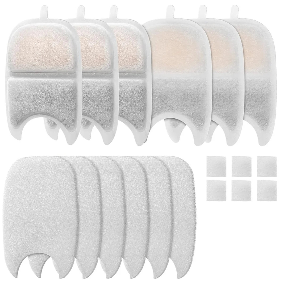 

6Set Replacement Filters&Sponges for 135 Fl Oz/4L Cat Water Fountain Filter Triple Filtration Pet Fountain