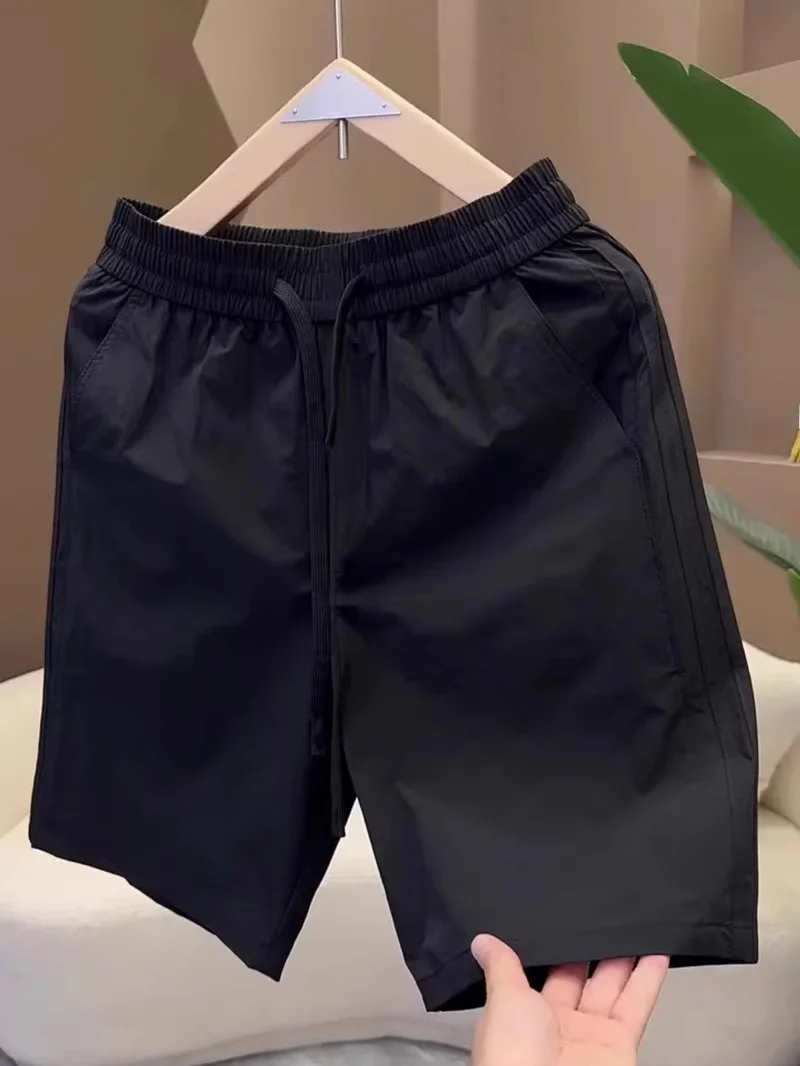 

New 2026 Men's Summer Thin Breathable Simple Short Pants Fashionable Casual Five-Part Pants Youth Versatile Lightweight Polye...
