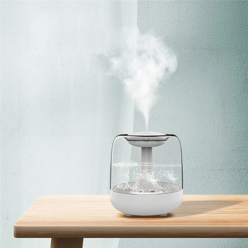 Umidificatore d'aria da 440Ml diffusore d'aria di grande capacità atomizzatore diffusore di aromi ad ultrasuoni Cool Mist Maker purificatore d'aria, bianco