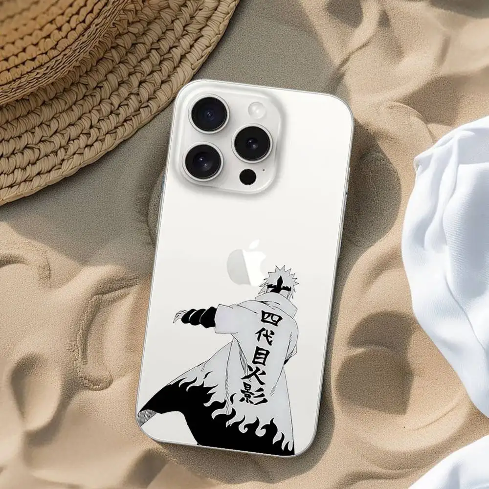 حافظة هاتف لطيفة N-Namikazes Minatos لهاتف آيفون متوافقة مع 16 16 15 12 11 13 14 Pro Max XR XS Max X Plus شفافة Co