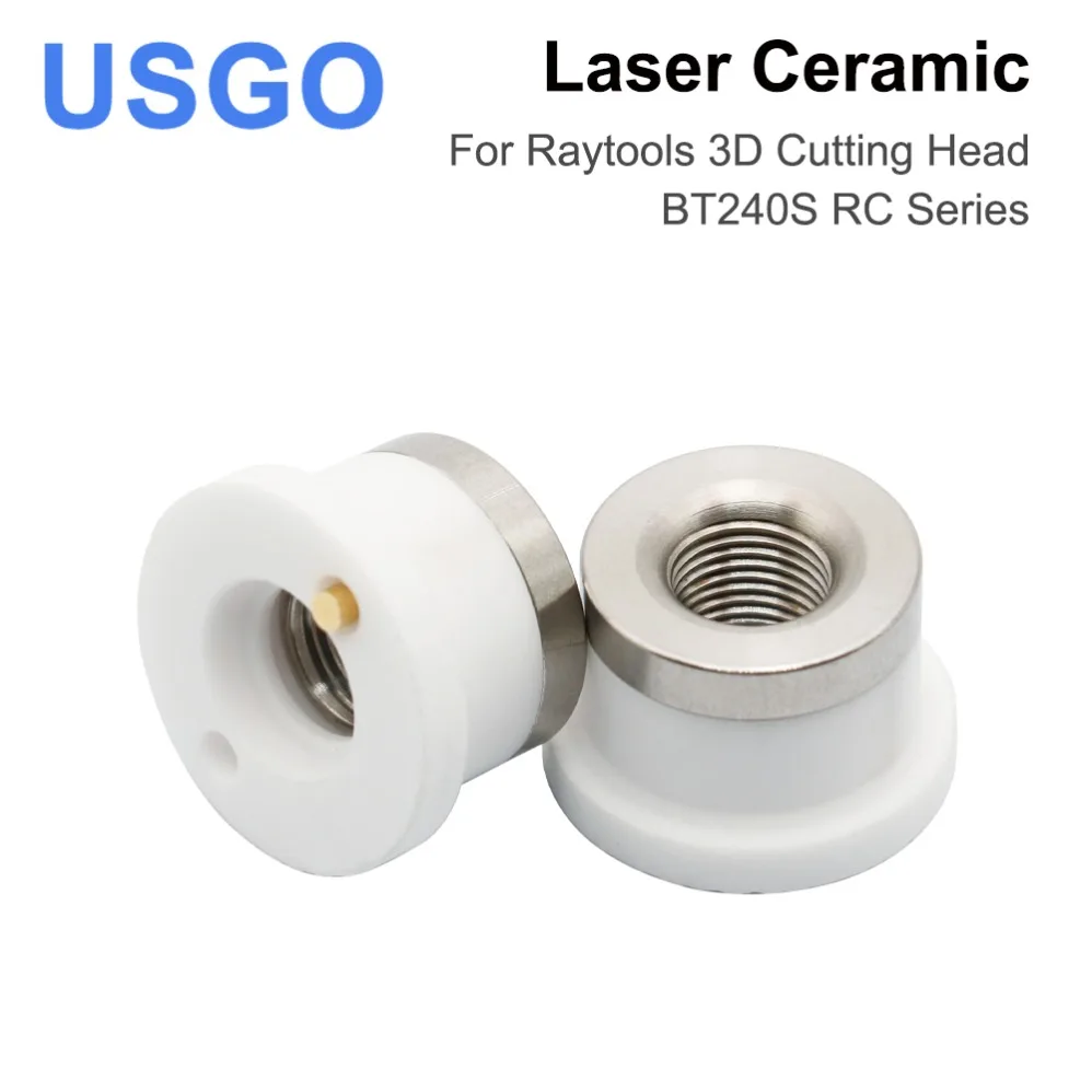 USGO Original 3D Laser Ceramic for Raytools RC Series Laser Head Nozzle Holder M8 H12.5 D19.5 BT210S BM240S BM109 BM111