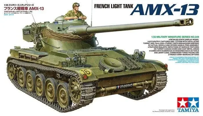 Tamiya 35349 1/35 Scale Military Model Kit French Army Light Tank AMX-13