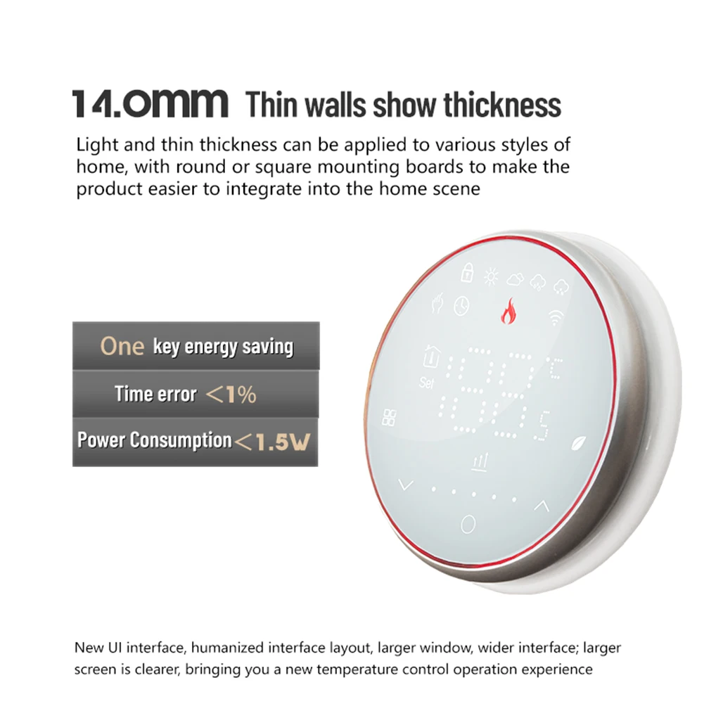 Sophisticated Smart Digital Controller Compatible with Water or Electric Heating Systems via WiFi Connectivity