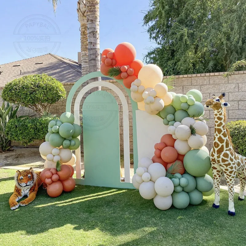 

110Pcs/set Animal Giraffe Lion Outdoor Balloons Garland Kit Latex Ball Set for Baby Shower Birthday Party Decoration Props