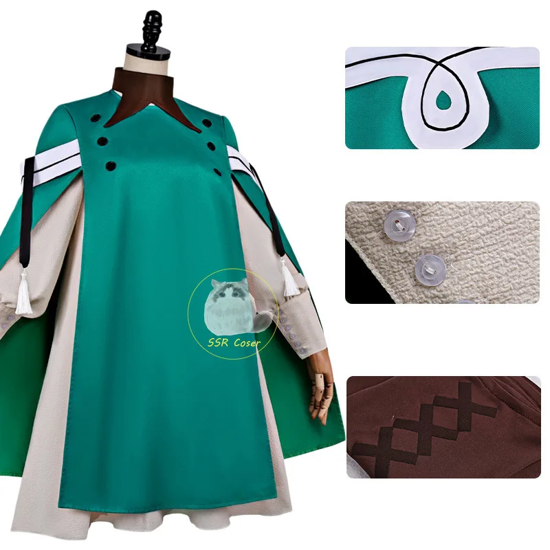 Anime Witch Hat Atelier Cosplay Coco Cosplay Agatto Akuromu Cosplay Costumes Wig Uniform Green Cloak Hat Halloween Cos for Women view 2