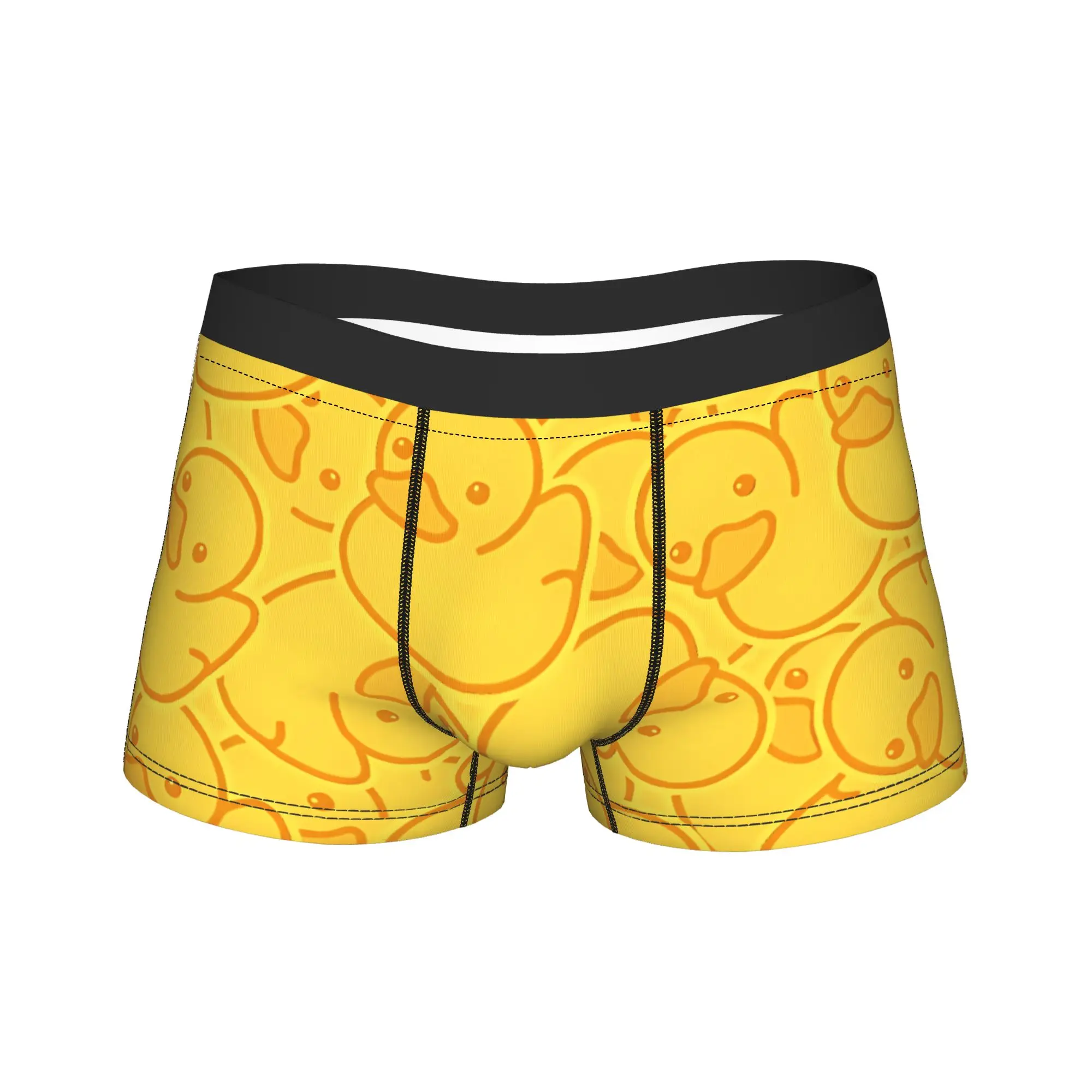 

Yellow Duck Underwear Males Shorts Briefs Classic Trunk High Quality Custom Plus Size Panties