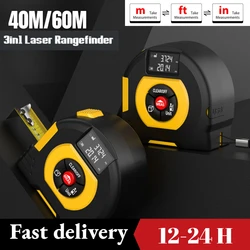 40M/60M Laser Distance Meter Measuring Laser Tape Measure Digital Laser Rangefinder Digital Electronic Roulette 5m Tape Ruler