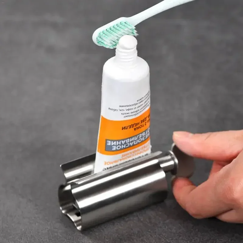 

Reusable Toothpaste Tube Squeezer Toothpaste Roller Stainless Steel Labor Saving Toothpaste Tube Wringer Cleanser Presser