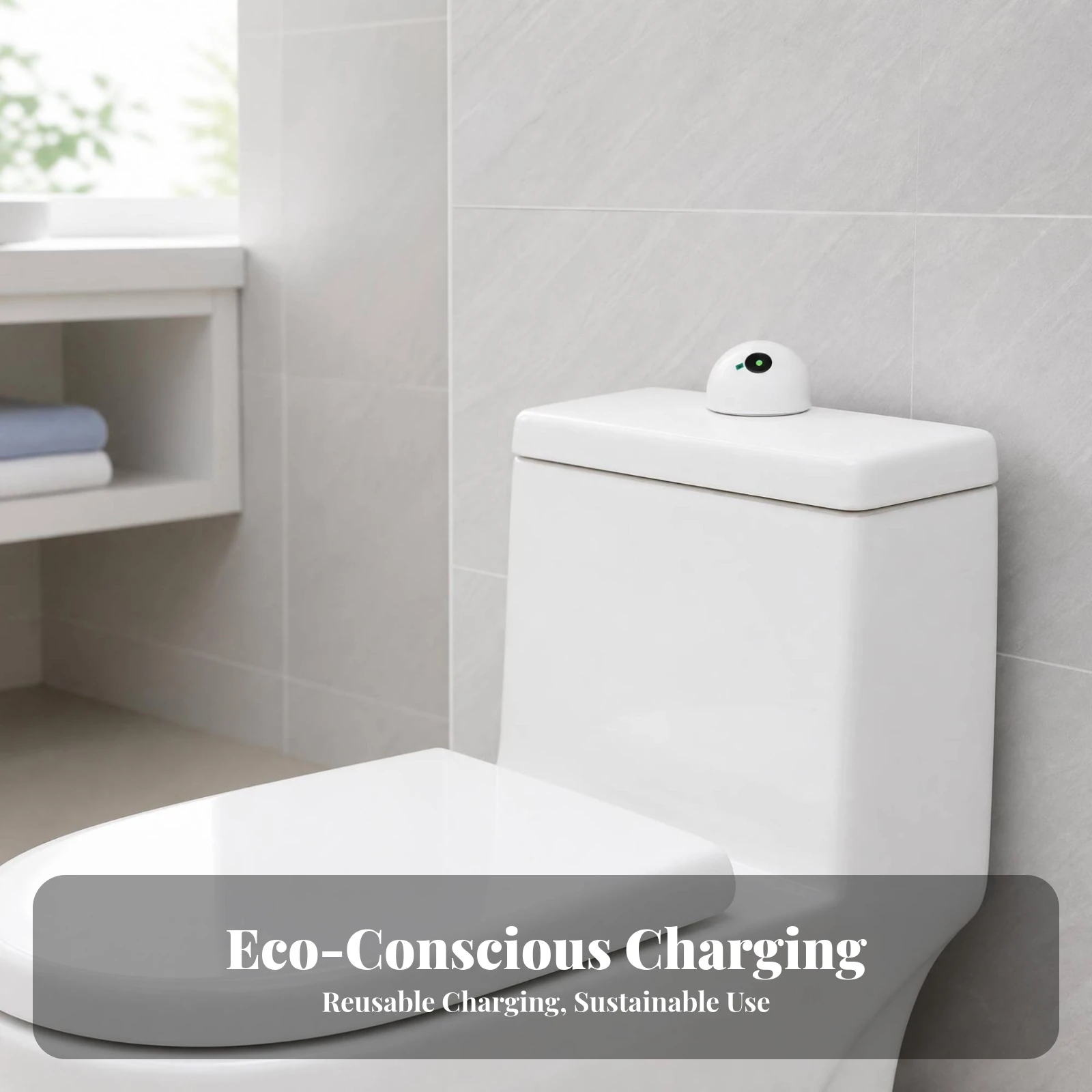 Compact Infrared Toilet Flusher Energy Efficient Seat-off Flush Device Automatic Toilet Flush Sensor Contactless