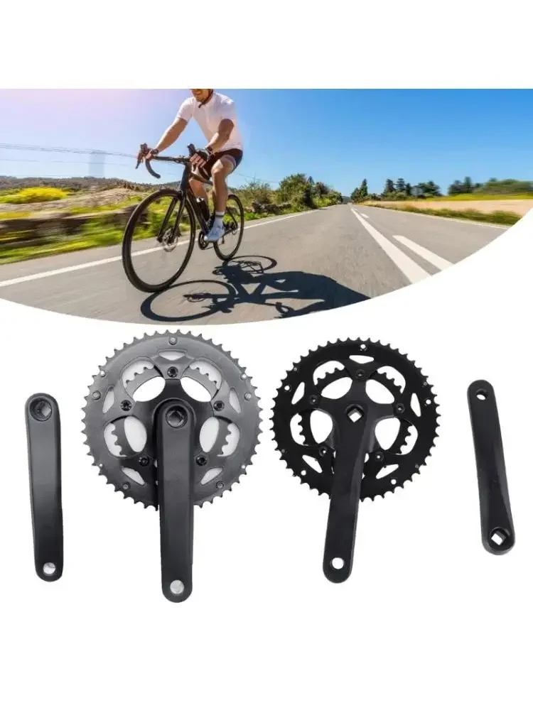 AliExpress NONE Alumniun Alloy Crankset Road Bicycles 170mm Square Crankset, 8/9 Speed Bike Cranksets 50/34T Chainwheel Double Chainring
