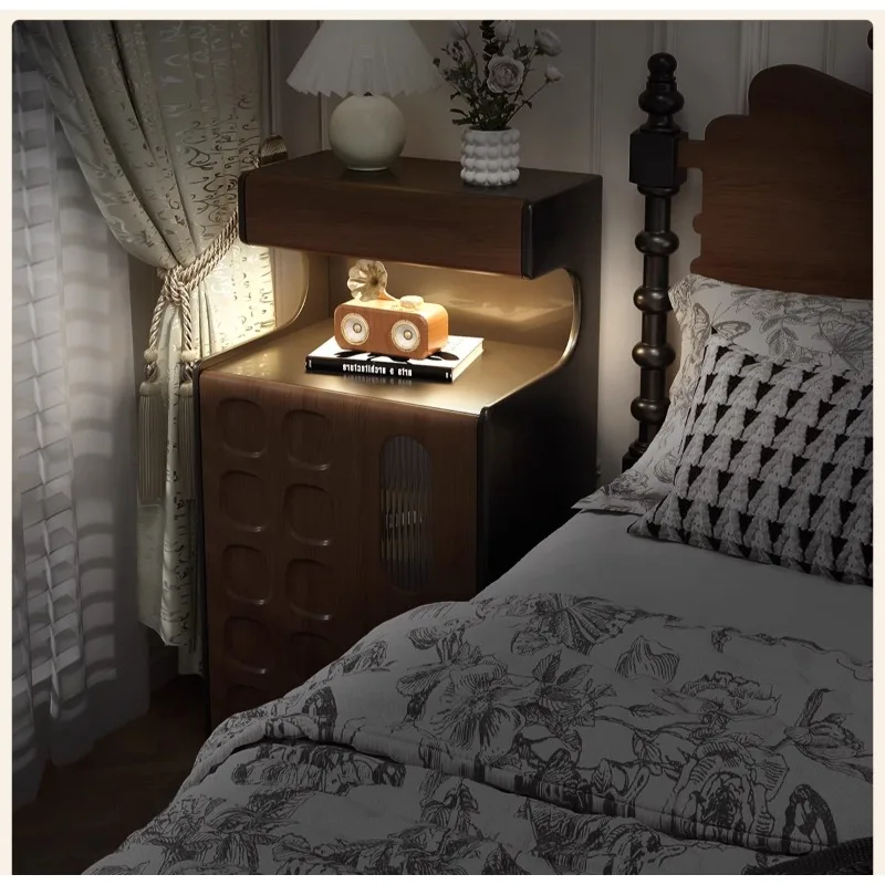 

Прикроватная тумбочка, безопасная, интегрированная бытовая противоугонная сундук высокого стиля бренда тигра, антикварная ниша для спальни из цельного дерева