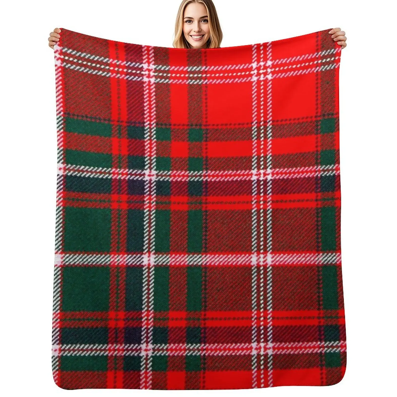 

Macdougall Tartan Throw Blanket Hair Soft Plush Plaid Camping Baby Blankets