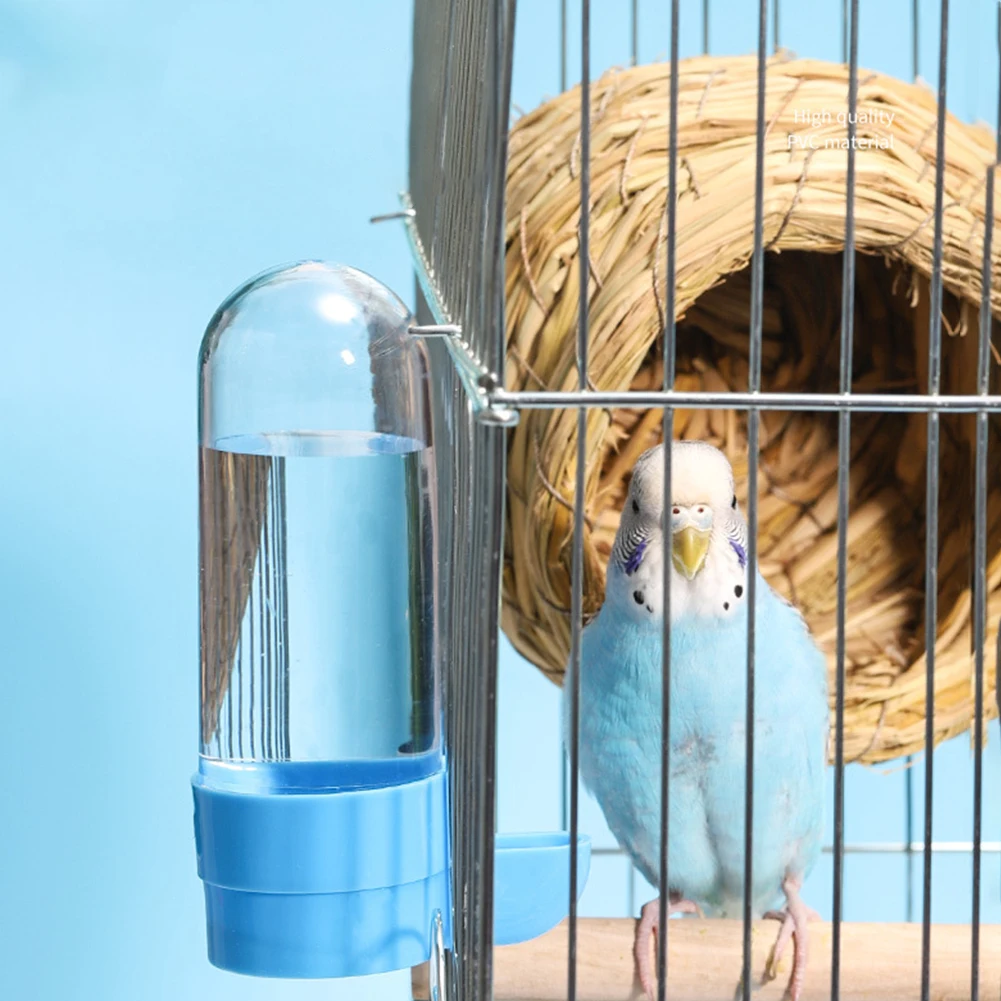 2Pcs Bird Water Drinker Feeder Waterer with Clip Pet Bird Supplies Dispenser Bottle Drinking Cup Bowls For Pet Parrot Cage