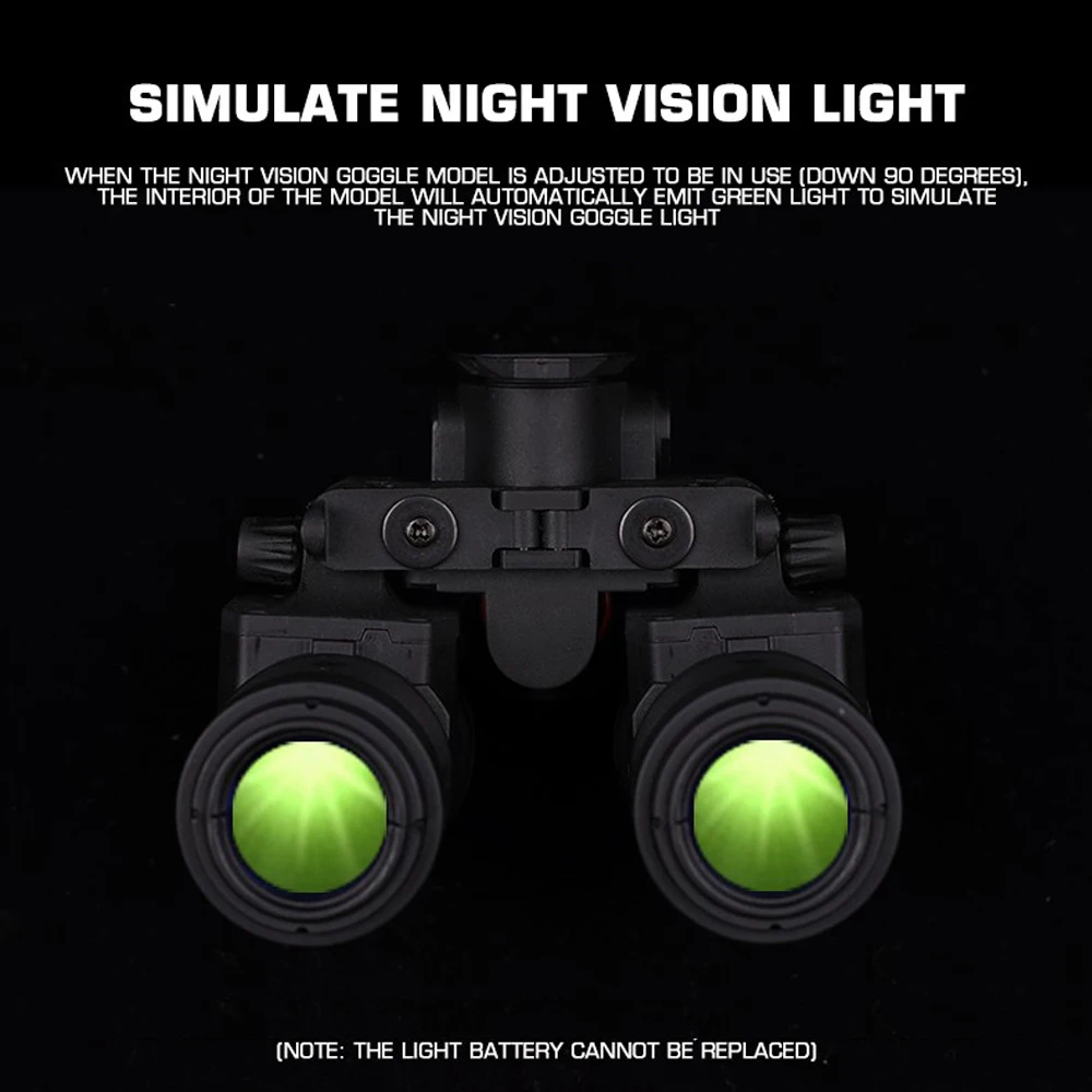 Capacete tático an/pvs31, óculos de visão noturna, caixa de bateria, modelo manequim, caça, tiro, airsoft, capacete binocular, adereços de cosplay