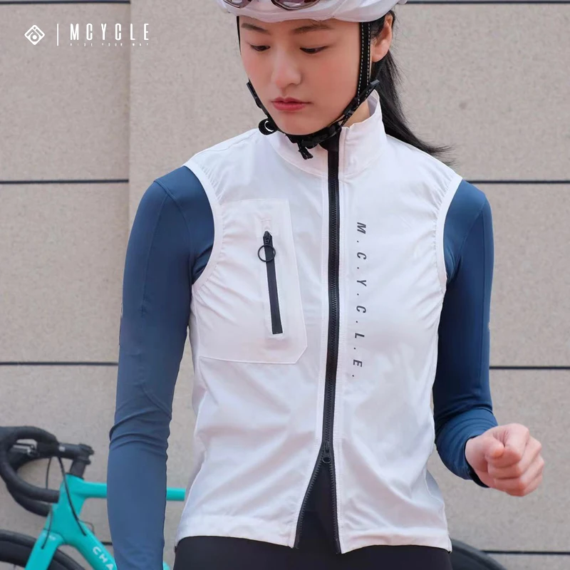 

Mcycle Cycling Windproof Vest Reflective Summer Sleeveless Waterproof Bicycle Shirt Breathable Lightweight Bike Tops Vest Coat