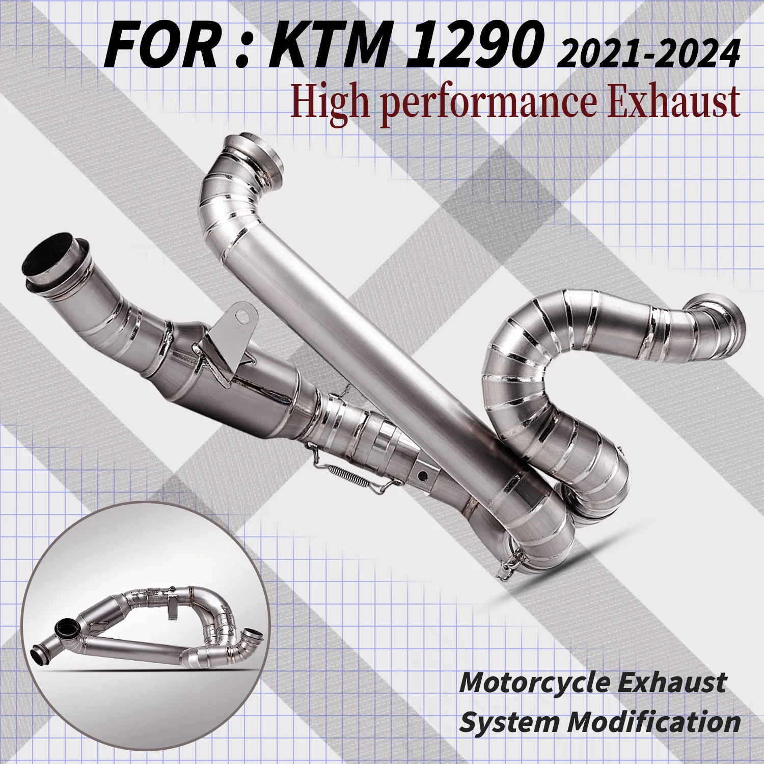 

For 1290 ti 2021-2024 Motorcycle Exhaust Full System Muffler Front Header Pipe Tube Slip-On part Escape Link Connect original
