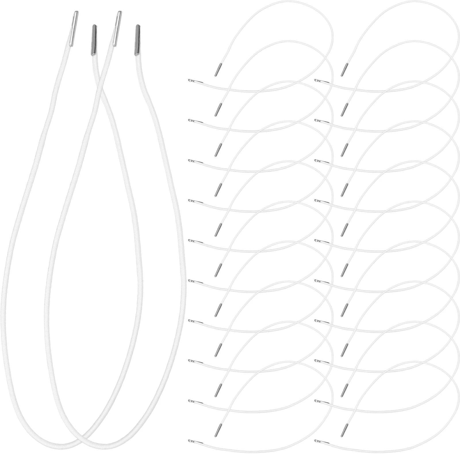 

30 pcs Strings Round Cord Hat Strings For Head Making Elastic Ropes Replacement Drawstring Barbed
