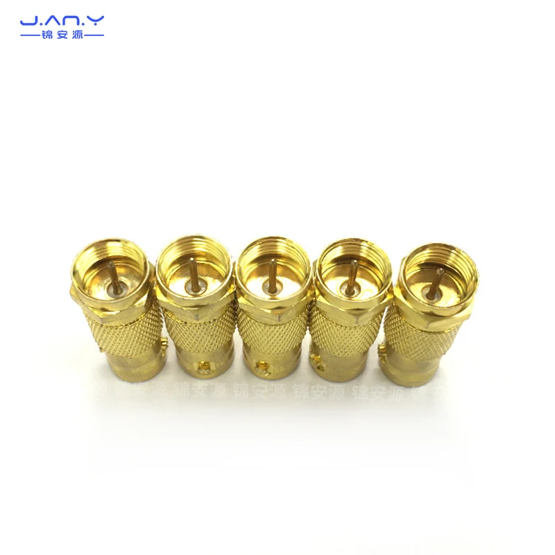 Gold plated F Revolution BNC female Inch Internal Thread converter head coaxial video antenna Connector Q9 female to F male