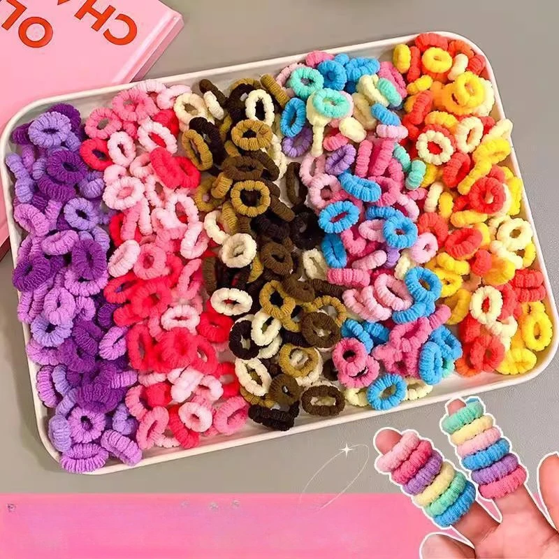 

Snag-Free Kids Hair Elastics, Gentle Towel-Loop Scrunchies for Girls, Snag-Free Small Hair Ties for Sensitive Hair