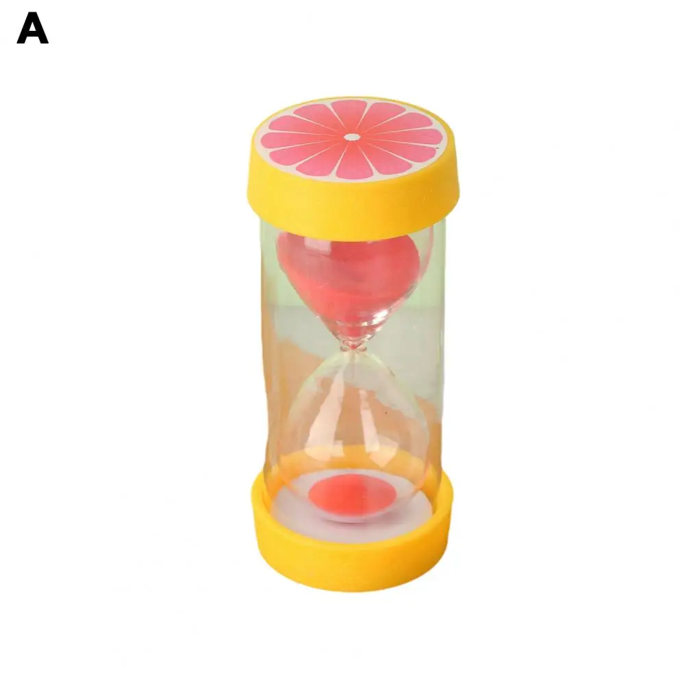 Relaxamento Sand Timer Set, Ampulheta Acrílica Calmante Sensorial, Ornamento com Frutas, Decoração de Casa