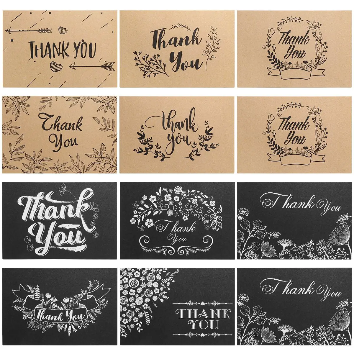 

Thanks Card Set Cards Thanksgiving Greeting with Envelope Love and